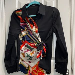 🌹beautiful top buttons and ties sz S